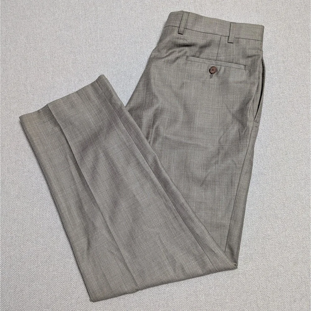 Ralph Ralph Lauren Men's Tan Gray Dress Pants 36x30 Slacks Office Preppy